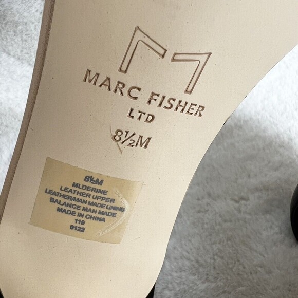 Marc Fisher Ltd Derine Black Ankle Strap Heels Women’s 8.5 - Picture 9 of 11